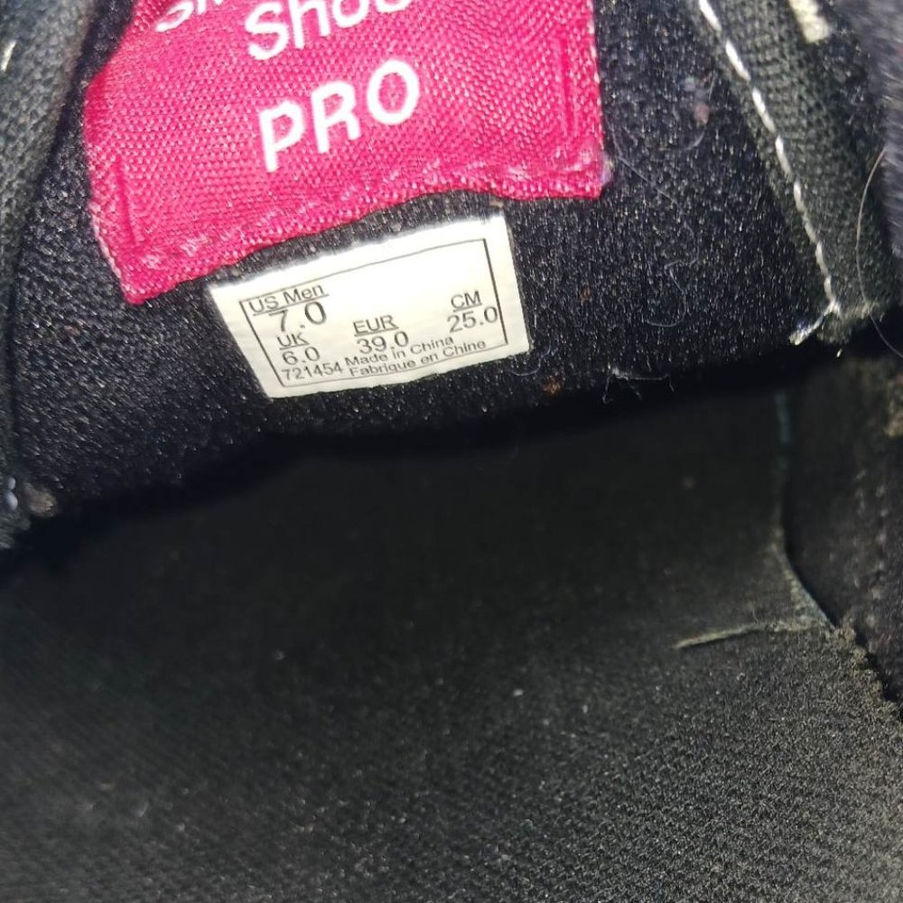 Vans Men's Size 7 Black White Skater Board Shoes - Picture 6 of 9